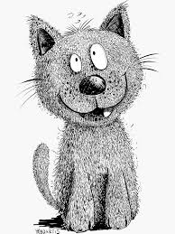 Funny Black Cat" Sticker by modartis | Redbubble