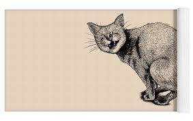 Pooping Kitty Yoga Mat by Carolina Matthes - Carolina ...