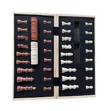 Handmade Wooden 2-in-1 Chess Set: Folding Chess Storage Box ...