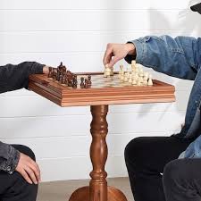 VEVOR 3-IN-1 Chess Checkers Backgammon Table Set 18 in. Premium Wooden Chess Table Game Table Furniture Set MZGJXQ18YCSSFNVSGV0 - The Home Depot