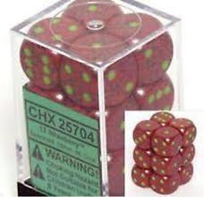 Chessex Dice d6 Sets:Strawberry Speckled-16mm Six Sided ...