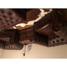 Abbyson Grand Chesterfield Brown Top Grain Leather Armchair - Bed Bath & Beyond - 11808146