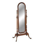 Cheval Style Mahogany Standing Mirror with Tassel Accents | Grandview Mercantile