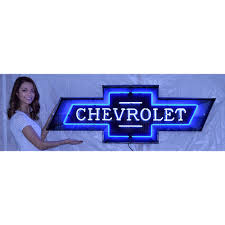 5 Foot Chevrolet Bowtie Neon Sign In Steel Can