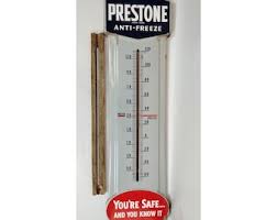 50s Prestone Anti Freeze Thermometer 36" Porcelain & Metal ...