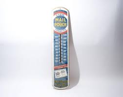 Vintage Original Mail Pouch Wall Mount Metal Thermometer, 38 ...