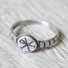 Chi Rho Ring Monogram of Christ Knights Templar Ring ...