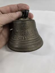 ANTIQUE BRASS SWISS COW BELL 1878 CHIANTEL FONDEUR ...