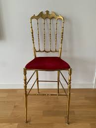 Vintage Chiavari Chair, 1960s Italian Brass Chair Vintage Baroque Chair Italy Antique Furniture Italy Red Velvet - Etsy