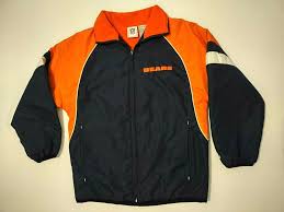 Chicago Bears Jacket Youth Small (8) Zip No Hood Stitched | eBay