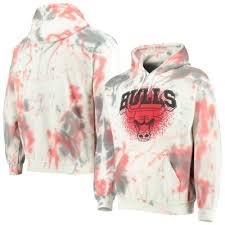 NBA Chicago Bulls Junk Food Cream Tie-Dye Pullover Hoodie ...