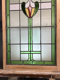 VICTORIAN STAINED GLASS WINDOW PANEL OLD LEADED ANTIQUE ...