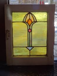 Antique Stained Glass Window 16 x 19.5 Chicago Bungalow ...