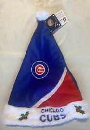 Chicago Cubs Team Logo Holiday Plush Santa Hat NEW! NWT ...
