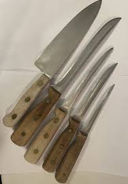 SALE Vintage 5 Piece Chicago Cutlery Knife Knives w/ Wood ...