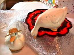 HOMCO #1414 WHITE Ceramic Duck Duckling Figurine Porcelain ...