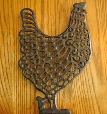 Large Cast Iron Chicken "mr. Rooster" Trivet! (hen Trivet Listed Separately) - Etsy