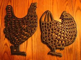 Large Cast Iron Chicken "miss Hen" Trivet! (rooster Trivet Listed Separately) - Etsy Ireland