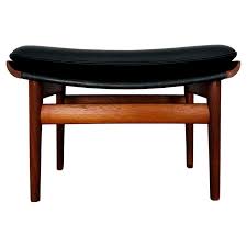Danish Leather Stool by Finn Juhl for France and Son at 1stDibs