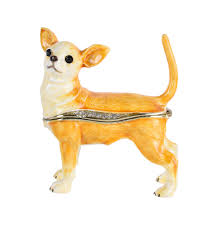 Jewelry Box Lid Box Chiwawa Pill Box Dog Figure Chihuahua ...