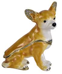 Jewelry Box Pill Box Dog Figure Chihuahua Jewelry Box Box ...