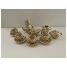 Vintage Gold Filagree Childs Tea Set- 17 Pieces. For Sale at ...