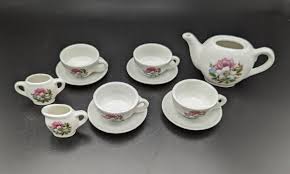 Vintage 70's Chilton porcelain China Tea Set 11 Piece Set made in Japan Childs | eBay