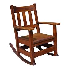 Antique Mission Oak Rocking Chair Arts & Crafts Craftsman Rocker | Chairish