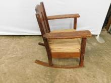 Sold at Auction: Oak Stickley Rocking Chair