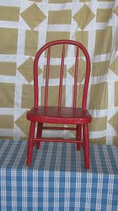 Vintage Bentwood Chair Childs Red Paint Wood Doll Chair Folk Art Primitive - Etsy