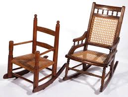Sold at Auction: AMERICAN CHILD'S ROCKING CHAIRS, LOT OF TWO