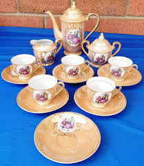 Vintage 1960's 1970's Gold TEA POT SET Creamer / Sugar Bowl ...