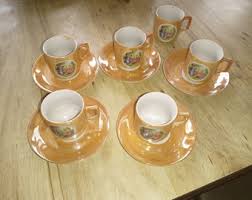 11 Piece Antique Japanese Painted Porcelain Tea/demitasse ...