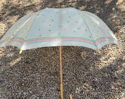 70s Vera Neumann Pastel Umbrella Wood Handle - Etsy