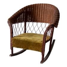 Antique Children's Wicker Rocking Chair | Chairish