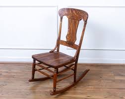 Antique Tiger Oak Wood Rocking Chair American C.1900. - Etsy Australia