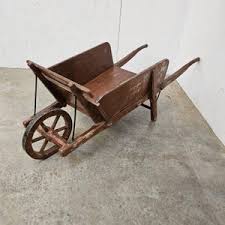 Vintage Child's Wooden Wheelbarrow - Etsy UK
