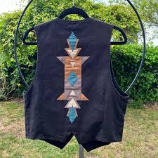 Incredible vintage Moxie vest with western suede... | Depop