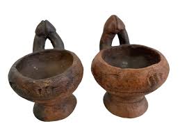 Vintage African Burnt Pottery Bowls Bowl Pair Cup Dish Catch-all Table Centrepiece Decorative Decor Africa C1920-40's / EVE - Etsy