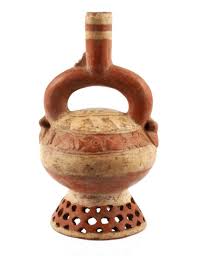 Pre-Columbian Peru, Chimu Culture, Inca Style Stirrup Bottle Vessel | Worthington Galleries