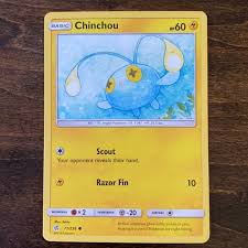 Pokemon | Toys | Pokmon Cosmic Eclipse Chinchou Card 29 71236 | Poshmark