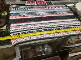 Cotton Rag Rug 26” X 18” Shabby Vintage Handmade Multicolor ...