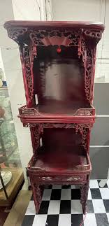 Sold at Auction: Chinese Red Lacquered Altar Cabinet,