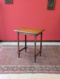 Antique 19th Century Arts & Crafts Movement Carved Golden Oak Occasional Table - Etsy