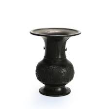 Two Antique Japanese Classically Formed Bronze Vases C1910 ...