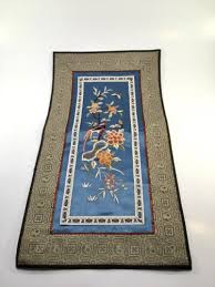 Vintage Chinese100% Pure Silk Hand Embroidered Table Vanity Runner 17.5" Long | eBay