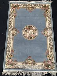 Light Blue Silk and Wool Traditional Floral Rug 6x4 Ft | eBay