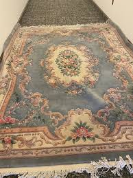 9 1/2 Feet By 10 1/2ft Blue And White Thick Wool Oriental ...