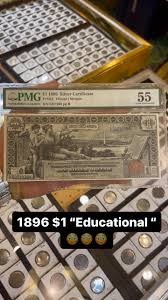 1896 $1 “Educational” Silver Certificate 😳 Do you see what ...