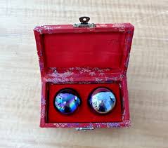 VINTAGE Chinese Oriental Stress Exercise Massage Chime Balls In Case Set of 2 | eBay
